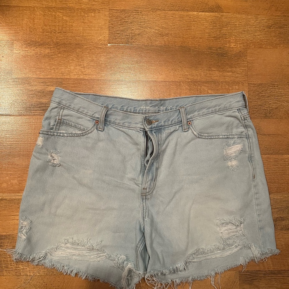 Old Navy Blue Jean Shorts Distressed Casual